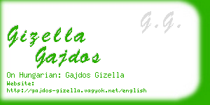 gizella gajdos business card